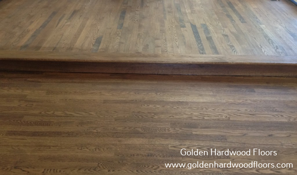 Unfinished Solid White Oak 3/4"x2 1/4" hardwood flooring installation, sanding, staining Medium Brown by Golden Hardwood Floors, in Los Altos, CA. Free Quote.